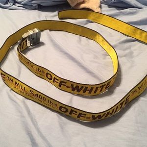 OFF WHITE yellow industrial belt